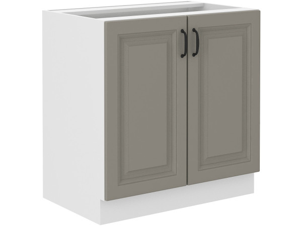 Szafka dolna 80 D 2F BB - KUCHNIA STILO Jasna Szara / Biała