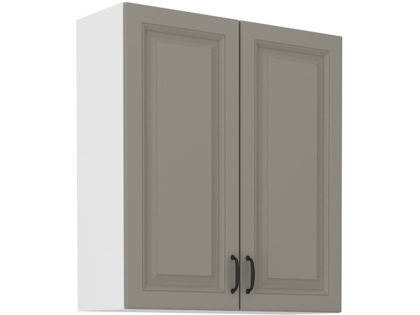 Szafka górna 80 G-90 2F - KUCHNIA STILO Jasna Szara / Biała