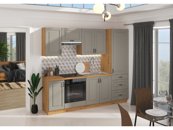 Szafka dolna 30 D OTW BB -KUCHNIA STILO Jasna Szara / Artisan