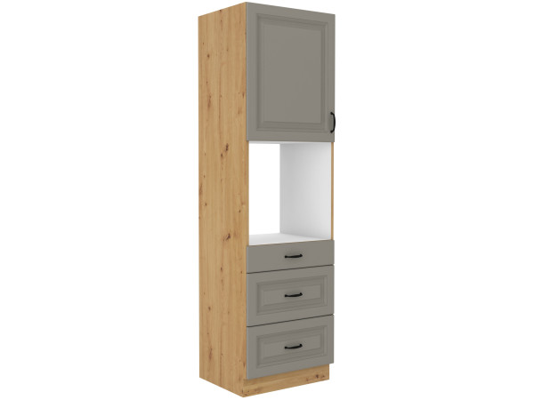Szafka komin słupek zabudowa piekarnika 60 DPS-210 3S 1F - KUCHNIA STILO Jasna Szara / Artisan