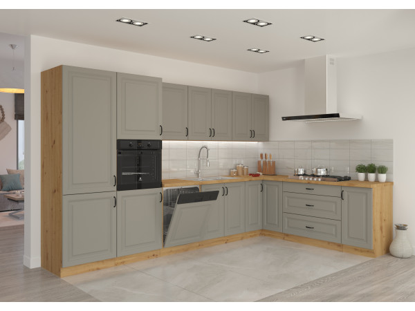 Szafka górna uchylna głęboka 80 NAGU-36 1F - KUCHNIA STILO Jasna Szara / Artisan