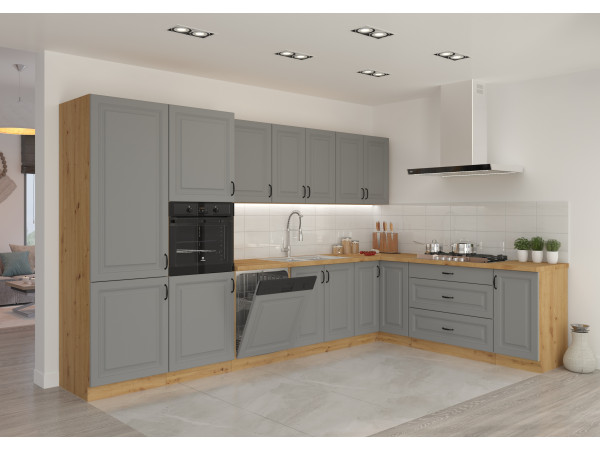 Szafka komin słupek 60 DKS-210 3S 1F -KUCHNIA STILO Ciemna Szara / Artisan