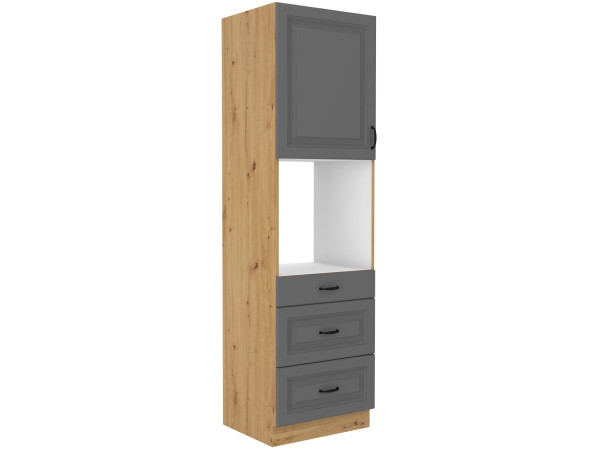 Szafka komin słupek zabudowa piekarnika 60 DPS-210 3S 1F -KUCHNIA STILO Ciemna Szara / Artisan