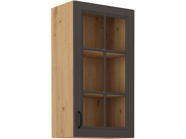 Szafka górna z szybą 40 GS-90 1F -KUCHNIA STILO Grafit /...