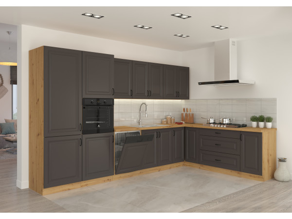 Szafka dolna 80 D 2F BB - KUCHNIA STILO Grafit / Artisan