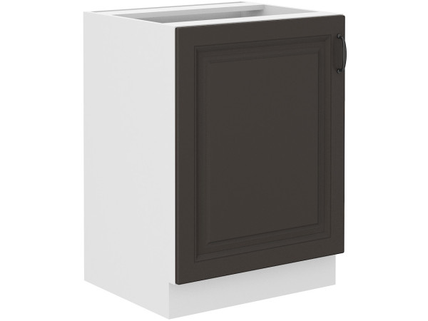 Szafka dolna 60 D 1F BB - KUCHNIA STILO Grafit / Biała