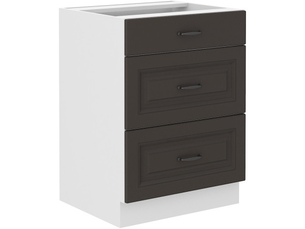 Szafka dolna 3 szuflady 60 D 3S BB - KUCHNIA STILO Grafit...