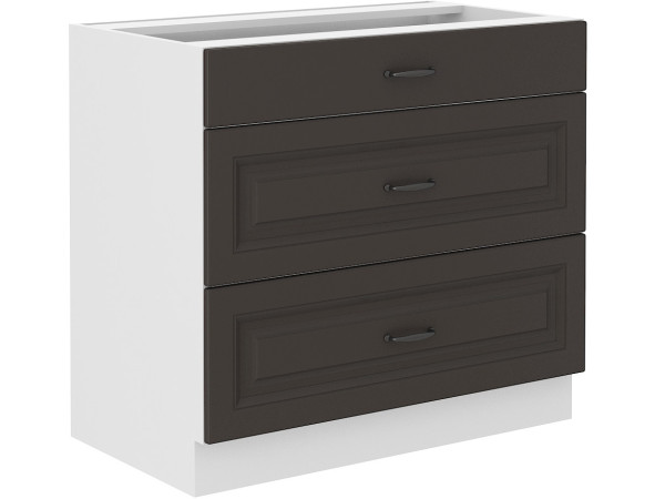 Szafka dolna 3 szuflady 80 D 3S BB - KUCHNIA STILO Grafit...