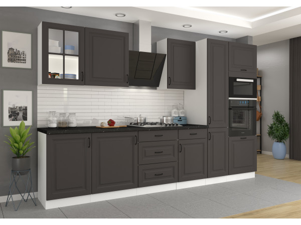 Szafka dolna narożnikowa 90x90 DN 1F BB - KUCHNIA STILO Grafit / Biała