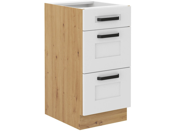 Szafka dolna 3 szuflady 40 D 3S BB - KUCHNIA LUNA BIAŁA -...