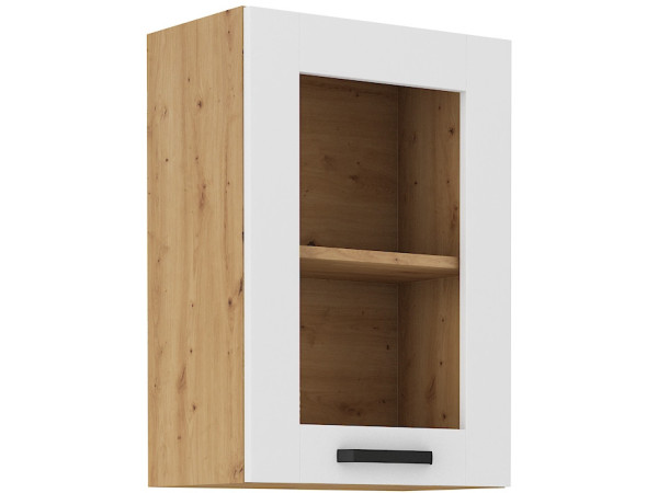 Szafka górna z szybą 40 GS-72 1F - KUCHNIA LUNA BIAŁA - ARTISAN