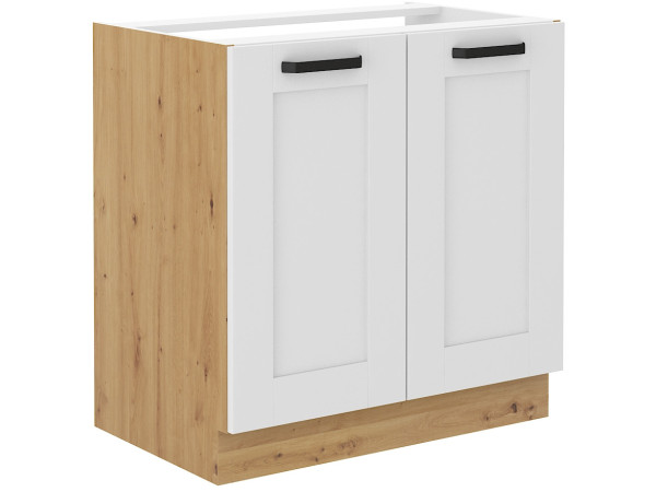 Szafka dolna pod zlew 80 ZL 2F BB - KUCHNIA LUNA BIAŁA -...