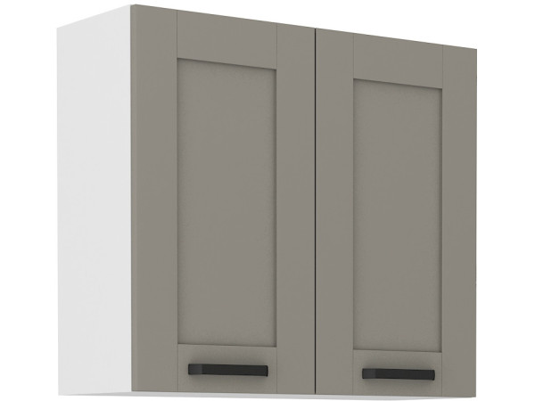 Szafka górna 80 G-72 2F - KUCHNIA LUNA JASNY SZARY - BIAŁY