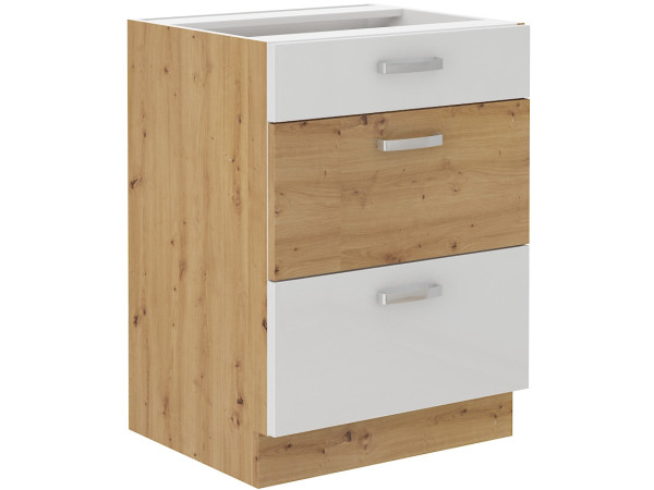 Szafka dolna 3 szuflady 60 D 3S BB - KUCHNIA ARTISAN POŁYSK