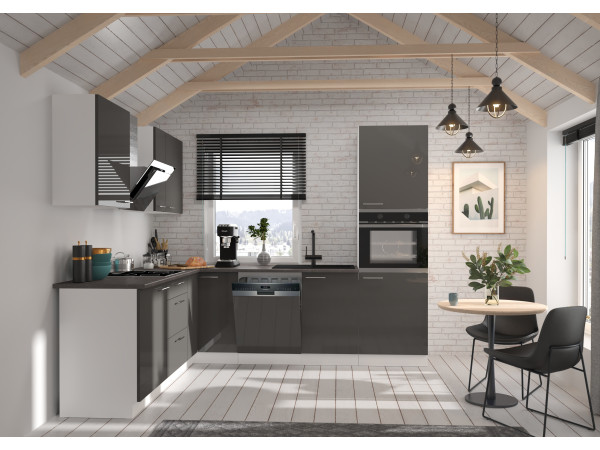 Kuchnia LARA Grey. Dowolny Wybór Szafek. Modułowa.W połysku