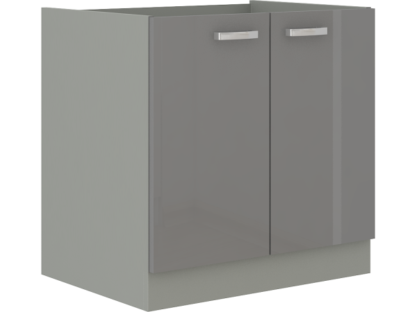 Szafka dolna pod zlew 80 ZL 2F BB  -KUCHNIA GREY SZARY