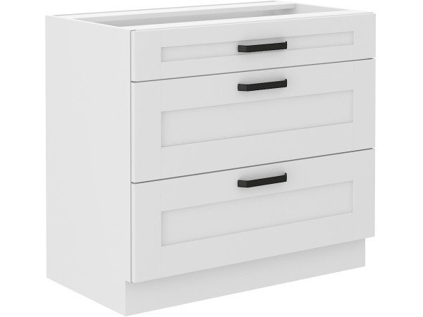 Szafka dolna 3 szuflady 80 D 3S BB -KUCHNIA LUNA BIAŁA -...