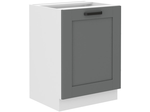 Szafka dolna 60 D 1F BB - KUCHNIA LUNA CIEMNY SZARY - BIAŁY