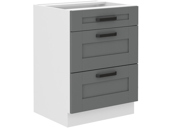 Szafka dolna 3 szuflady 60 D 3S BB - KUCHNIA LUNA CIEMNY...