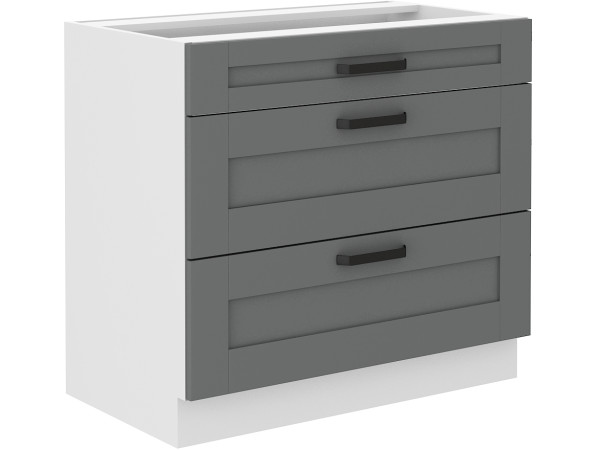 Szafka dolna 3 szuflady 80 D 3S BB - KUCHNIA LUNA CIEMNY...