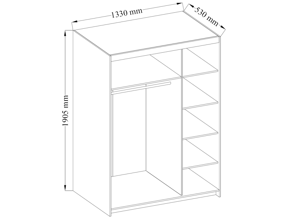 SZAFA ELENA 3D z Lustrem. Lefkas