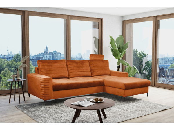 Narożnik Collin tkanina Velluto z funkcją spania. Różne...