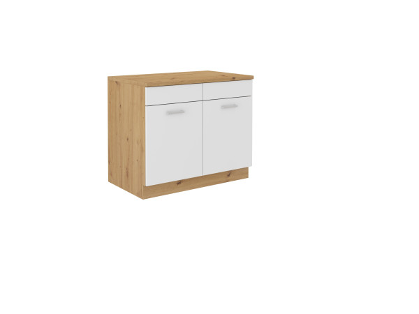 Szafka zlewowa z blatem 100 MARIA kolor Biały-Artisan