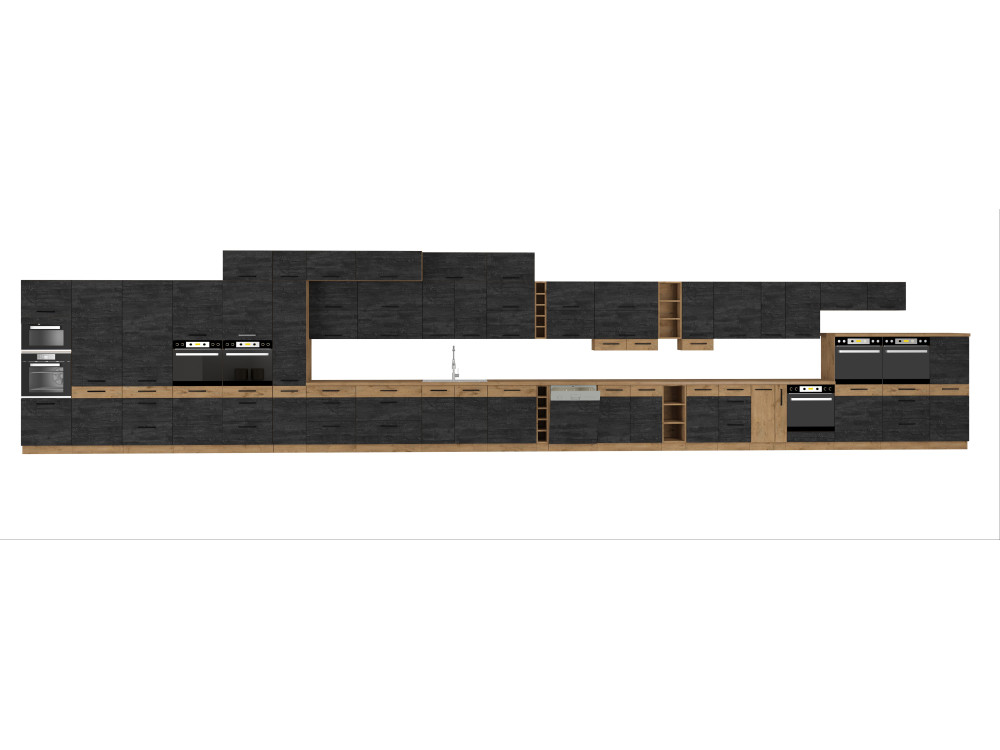 KUCHNIA VIGO DARK 2 . Dowolna Konfiguracja Szafek.