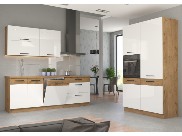 KUCHNIA VIGO BIAŁA POŁYSK.3 Dowolna Konfiguracja Szafek....