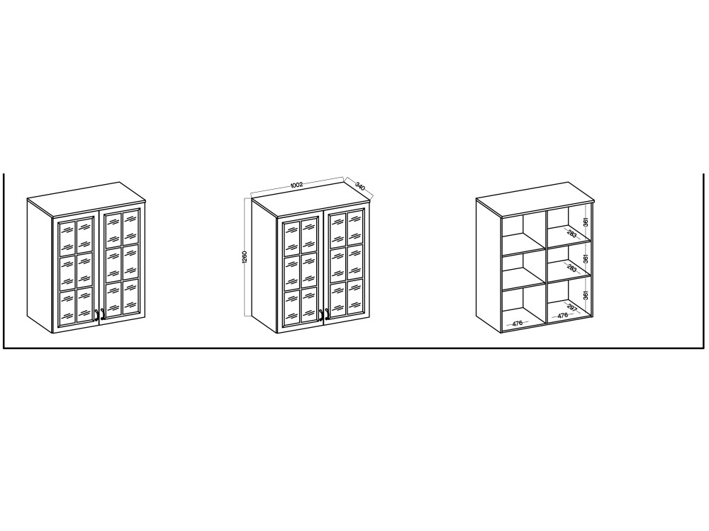 Kredens 100cm JADALNIA FLAWIA Biały
