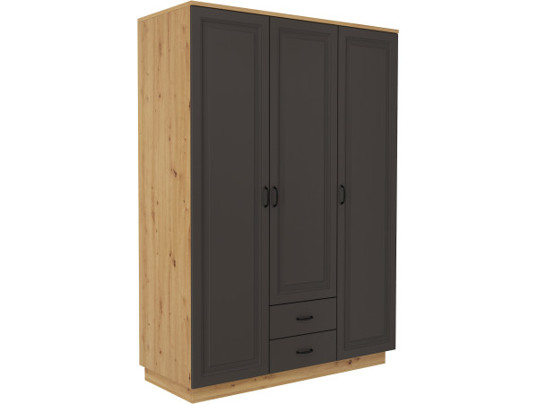 Szafa 180cm 3D 2S  JADALNIA FLAWIA Ciemny Grafit