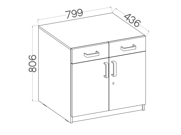 Szafka Dolna MALTA 105 2F 2S