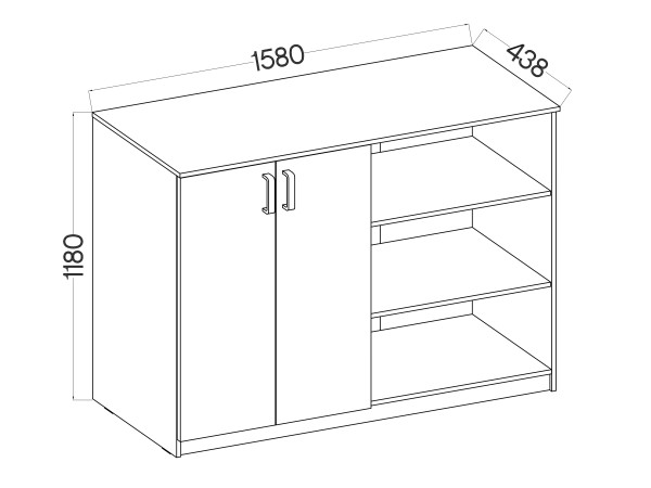 Komoda wysoka MALTA 830 2F