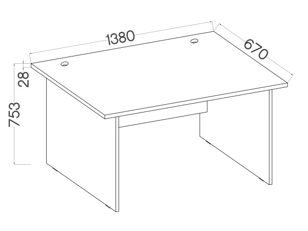 Biurko 138cm MALTA 170
