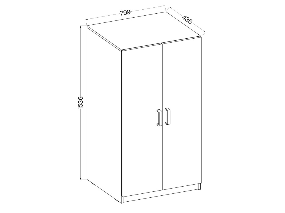 Szafa wieszak MALTA 108 2F