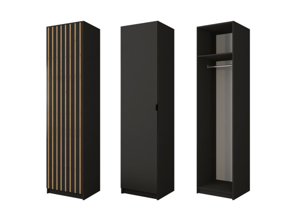 Szafa modułowa 150cm Jaxon Moduł I Gładki + x2 Moduł III Lustro