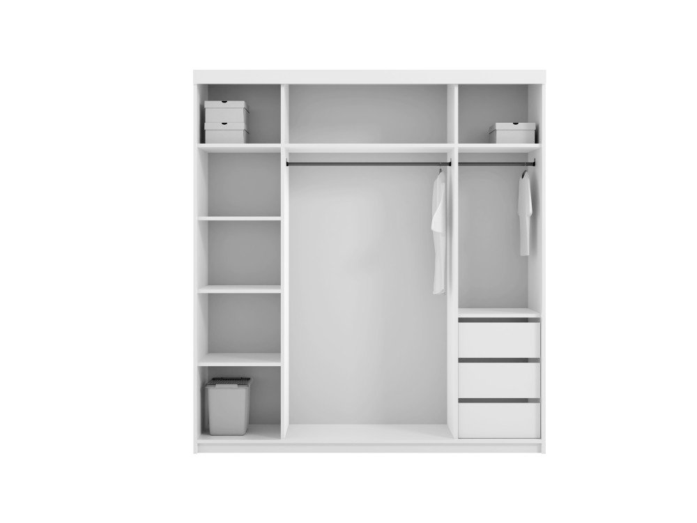 Szafa przesuwna Molli kolor szary 200cm.