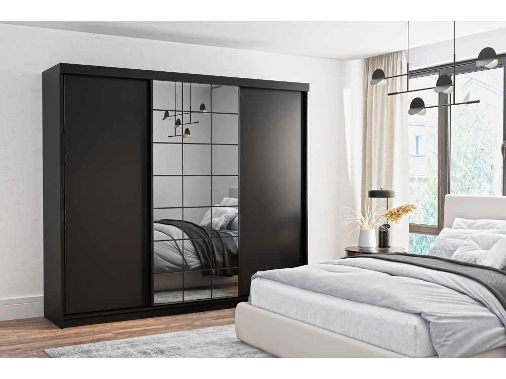 Szafa przesuwna Collin kolor Czarny 250cm