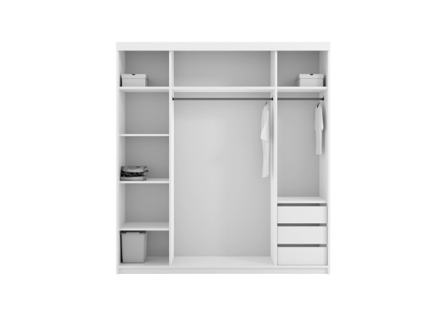 Szafa przesuwna lustro German korpus czarny 200cm x 216cm x 60cm