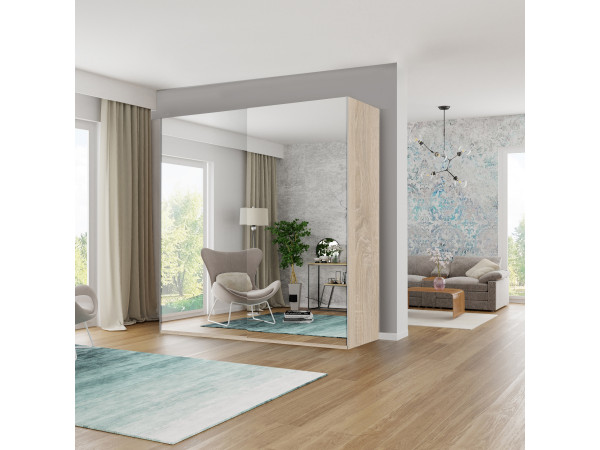 Szafa przesuwna lustro German korpus sonoma 200cm x 216cm x 60cm