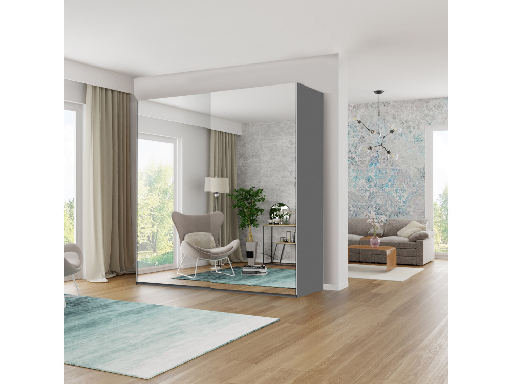 Szafa przesuwna lustro German korpus szary...