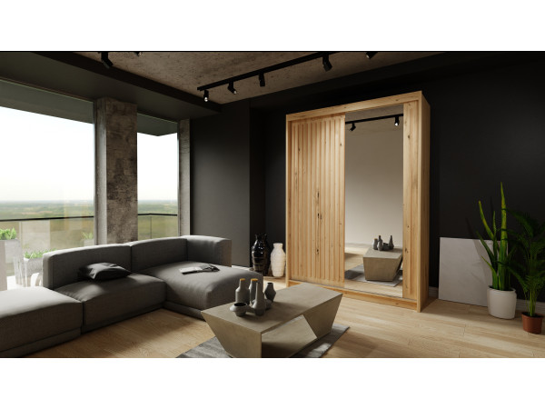 Szafa przesuwna z lustrem Royal. Wotan + Wotan 150cm