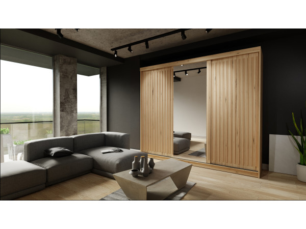 Szafa przesuwna z lustrem Royal. Wotan + Wotan 250cm