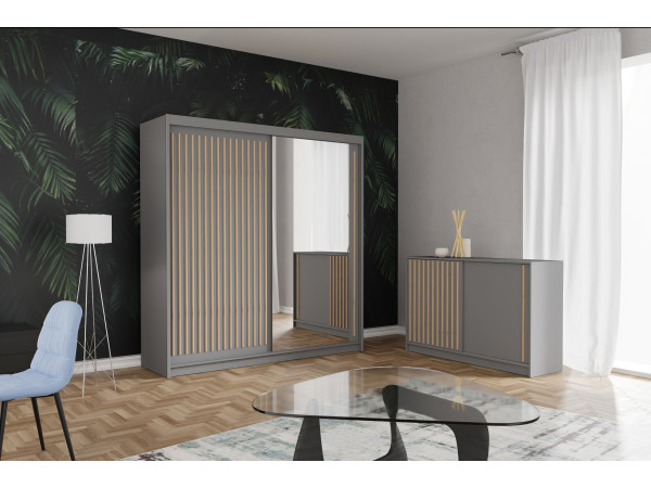 Komoda 150cm Royal kolor Szary + Wotan