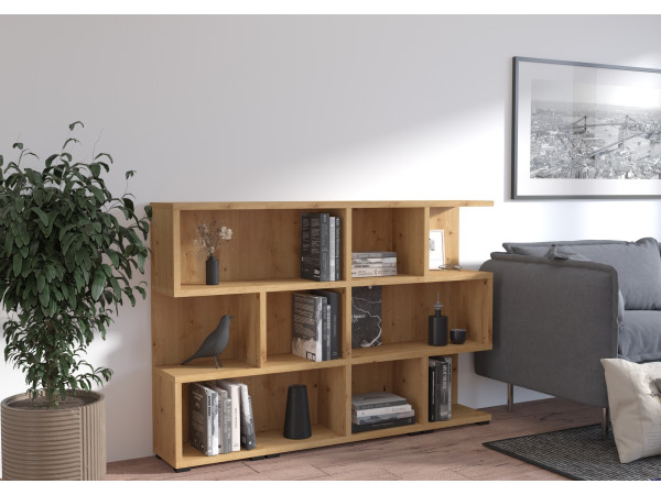 Regał More modułowy 02+06+02 kolor Dąb Artisan