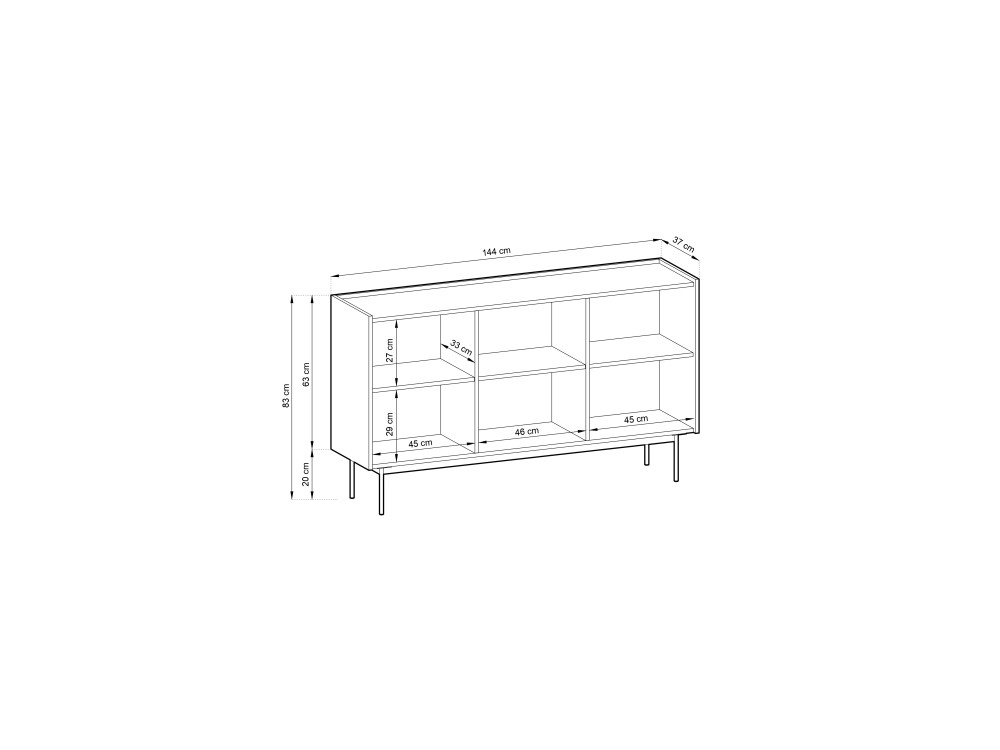 Komoda COLOR do salonu, pokoju kolor Kaszmir....
