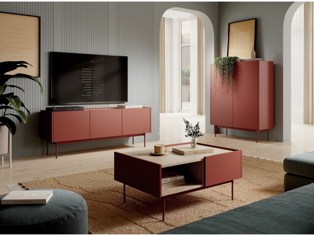 Ława COLOR do salonu, pokoju kolor Ceramic Red....