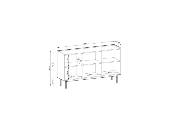 Komoda COLOR do salonu, pokoju kolor Ceramic Red. Meble segmentowe. Nowoczesne. Stwórz własny zestaw