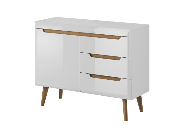 Komoda NORDI BIAŁE POŁYSK. Meble Pokojowe, do Salonu.