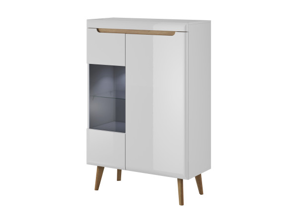 Witryna NORDI BIAŁE POŁYSK. Meble Pokojowe, do Salonu.